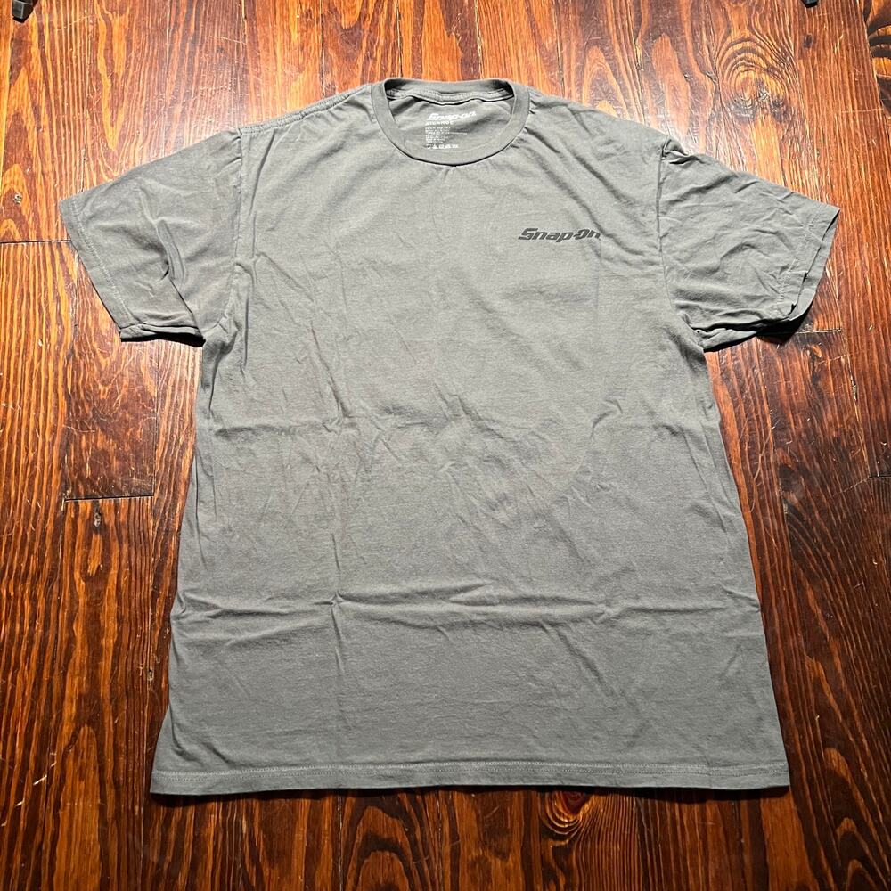 Snap-On XL Y2K Graphic T-Shirt Gray Motorcycle Relaxed